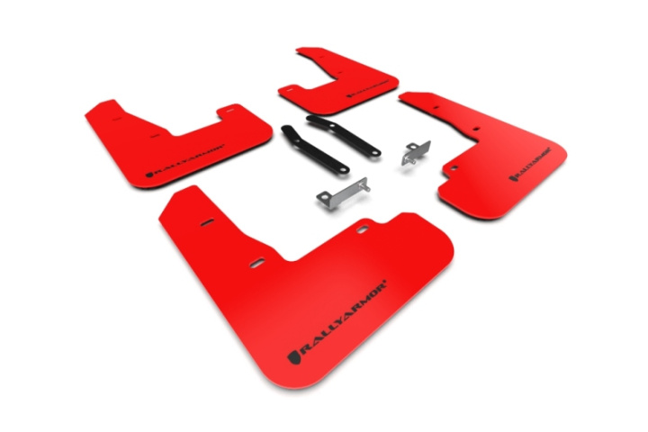 Rally Armor 19-21 Hyundai Elantra GT N Line/i30 Red UR Mud Flap w/Black Logo in the group Select car model at DDESIGN Scandinavia AB (MF59-UR-RD-BLK)