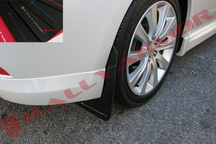 08-11 2.5i & 08-10 WRX Mud Flap Silver Logo Rally Armor in the group Select car model / Subaru / Impreza inkl. WRX 08-14 / Styling / Mud Flaps at DDESIGN Scandinavia AB (MF6-UR-BLKSIL)