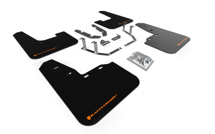 Rally Armor 18-23 Ford Fiesta ST MK8 Black UR Mud Flap w/Orange Logo in the group Select car model at DDESIGN Scandinavia AB (MF60-UR-BLK-OR)