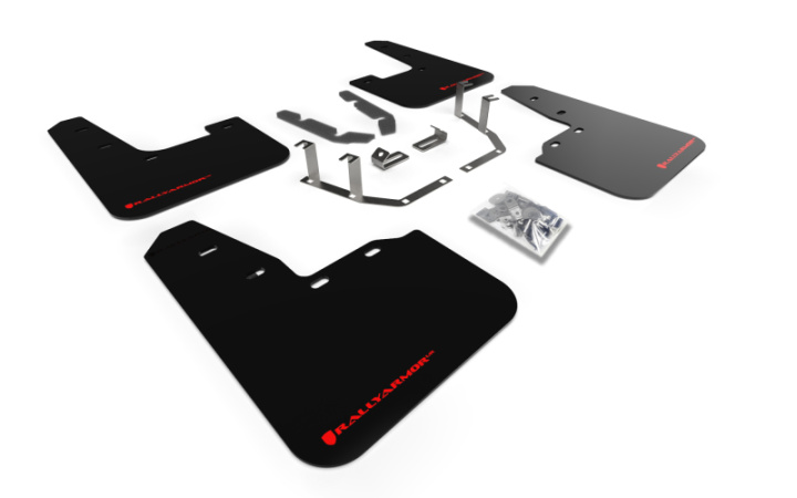 Rally Armor 18-23 Ford Fiesta ST MK8 Black UR Mud Flap w/Red Logo in the group Select car model at DDESIGN Scandinavia AB (MF60-UR-BLK-RD)