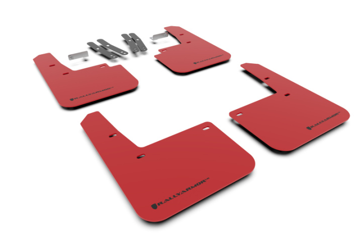 Rally Armor 18-23 Hyundai Kona Red UR Mud Flap Black Logo in the group Select car model at DDESIGN Scandinavia AB (MF63-UR-RD-BLK)