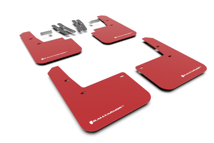 Rally Armor 18-23 Hyundai Kona Red UR Mud Flap White Logo in the group Select car model at DDESIGN Scandinavia AB (MF63-UR-RD-WH)