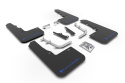 Rally Armor 20-26 Hyundai Venue Black Mud Flap Blue Logo