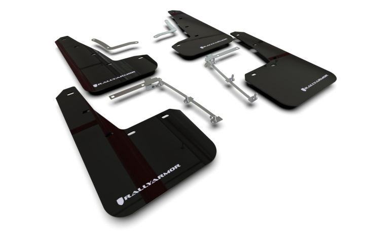 Toyota GR Yaris 20+ Mud Flap White Logo Rally Armor in the group Select car model at DDESIGN Scandinavia AB (MF74-UR-BLKWH)