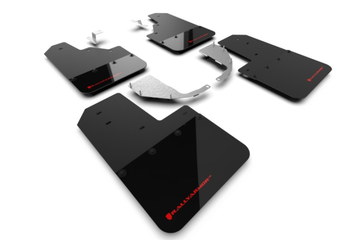 Rally Armor 21-25 Ford Bronco (Steel Bmpr - NO Rptr/Sprt - NO RR/RB) Blk Mud Flap w/Red Logo in the group Select car model at DDESIGN Scandinavia AB (MF85-NO-ST-RD)