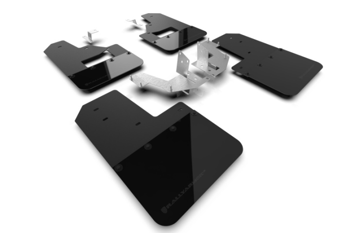 Rally Armor 21-25 Ford Bronco (Plstc Bmpr + RB - NO Rptr/Sprt) Blk Mud Flap w/Met. Blk Logo in the group Select car model at DDESIGN Scandinavia AB (MF85-RB-PL-MBK)