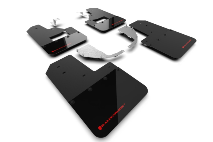 Rally Armor 21-25 Ford Bronco (Steel Bmpr + RB - NO Rptr/Sprt) Blk Mud Flap w/Red Logo in the group Select car model at DDESIGN Scandinavia AB (MF85-RB-ST-RD)