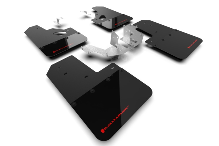 Rally Armor 21-25 Ford Bronco (Plstc Bmpr + RR - NO Rptr/Sprt) Blk Mud Flap w/Red Logo in the group Select car model at DDESIGN Scandinavia AB (MF85-RR-PL-RD)