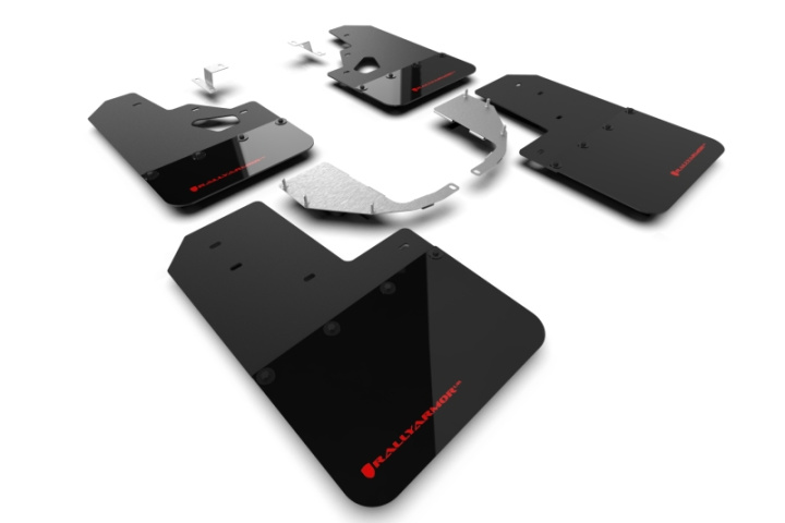 Rally Armor 21-25 Ford Bronco (Steel Bmpr + RR - NO Rptr/Sprt) Blk Mud Flap w/Red Logo in the group Select car model at DDESIGN Scandinavia AB (MF85-RR-ST-RD)