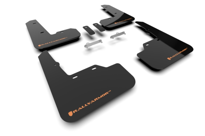 Rally Armor 22-26 Subaru WRX Black UR Mud Flap w/Orange Logo in the group Select car model at DDESIGN Scandinavia AB (MF92-UR-BLK-OR)