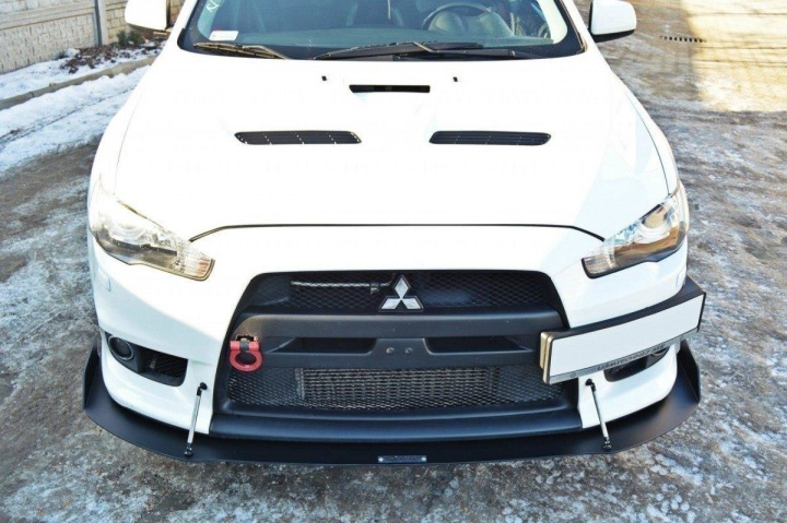 Mitsubishi Lancer Evolution X 2007-2015 Racingsplitter V.1 Maxton Design in the group Select car model / Mitsubishi / EVO X 07+ / Styling / Front lips at DDESIGN Scandinavia AB (MI-LA-10-EVO-CNC-FD1)