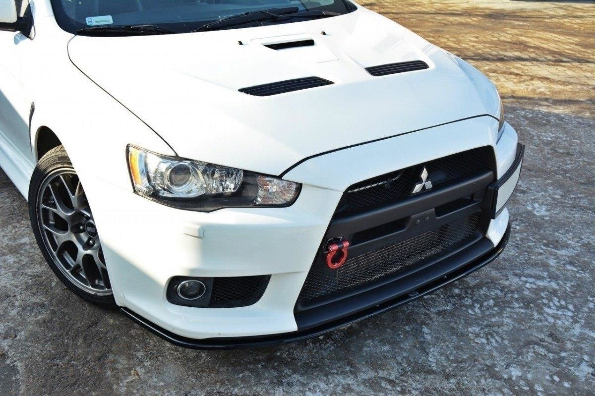 Lancer Evolution Front Mitsubishi Lancer Evolution X 2007-2015 Front Splitter V.2 Maxton ...