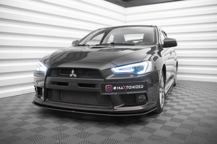Mitsubishi Lancer EVO X 2007-2015 Street Pro Front Splitter Maxton Design in the group Select car model / Mitsubishi / EVO X 07+ / Styling at DDESIGN Scandinavia AB (MILA10EVOCNC-FD4B)