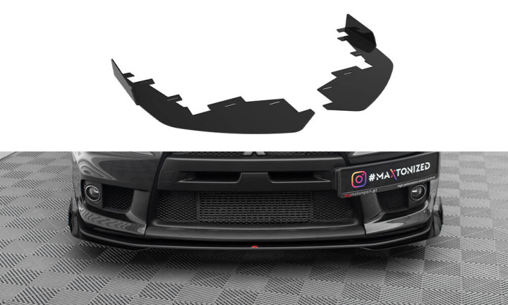 Mitsubishi Lancer EVO X 2007-2015 Front Flaps Maxton Design in the group Select car model / Mitsubishi / EVO X 07+ / Styling at DDESIGN Scandinavia AB (MILA10EVOCNC-FSF1G)