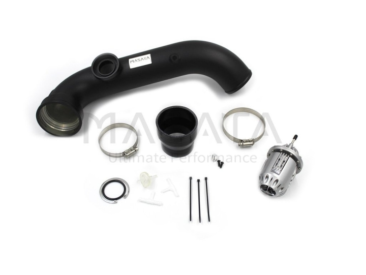 Masata BMW N54 E82 E90 E92 Aluminium Chargepipe with HKS BOV Blow Off Valve (1M, 135i & 335i) in the group Select car model / BMW / 1-series (E82-E88) 04-13 / Tuning at DDESIGN Scandinavia AB (ML-MST0117)