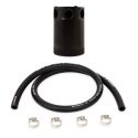 Universal Compact Baffled Oil Catch Can Kit 3-Port Black Mishimoto