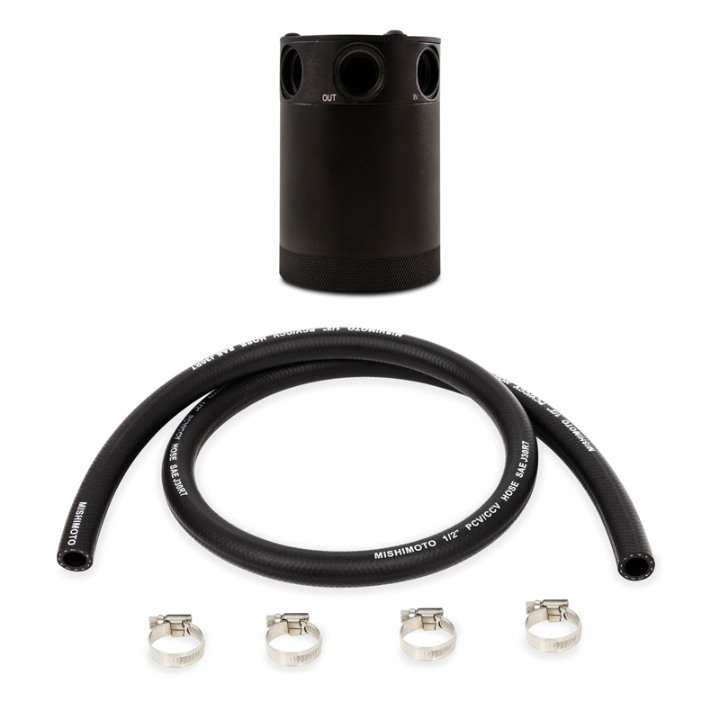 Universal Compact Baffled Oil Catch Can Kit 3-Port Black Mishimoto in the group Universal products at DDESIGN Scandinavia AB (MMBCC-CBTHR-BK)