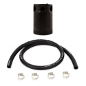 Universal Compact Baffled Oil Catch Can Kit 3-Port Black Mishimoto