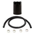 Universal Compact Baffled Oil Catch Can Kit 2-Port Black Mishimoto