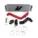 Honda Civic Type R Intercooler Kit 2017+ Silver w/ Wrinkle Red Pipes Mishimoto