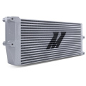 Heavy-Duty Oil Cooler 17\'\' Opposite-Side Outlets Silver Mishimoto