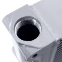 Heavy-Duty Oil Cooler 10\'\' Same-Side Outlets Silver Mishimoto