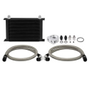 Universal 19 Row Oil Cooler Kit, Black Mishimoto