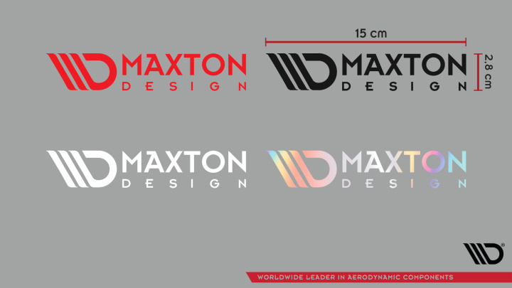 Maxton Sticker Red 05 Small Logo Sticker 15x2,8 cm red Maxton Design in the group Select car model at DDESIGN Scandinavia AB (NAK-ST-RED-05)
