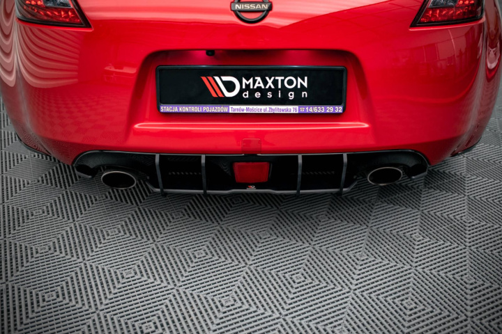 Nissan 370Z 2009-2012 Street Pro Rear Diffuser Black-Red Maxton Design in the group Select car model / Nissan / 370Z Z34 2008-2020 / Styling at DDESIGN Scandinavia AB (NI370FCNC-RS1B-BRBI)