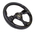 RACE STYLE- 320mm Sport Steering Wheel w/ Black Trim