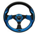 Reinforced Steering Wheel- 320mm Sport Steering Wheel w/ Blue Trim