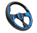 Reinforced Steering Wheel- 320mm Sport Steering Wheel w/ Blue Trim