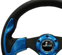 Reinforced Steering Wheel- 320mm Sport Steering Wheel w/ Blue Trim