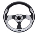 Reinforced Steering Wheel- 320mm Sport Steering Wheel w/ Silver Trim
