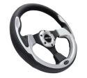 Reinforced Steering Wheel- 320mm Sport Steering Wheel w/ Silver Trim