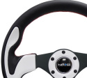Reinforced Steering Wheel- 320mm Sport Steering Wheel w/ White Trim