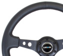 350mm Sport Steering Wheel (3\'\' Deep) - Black Leather