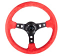 Red Suede Steering Wheel NRG