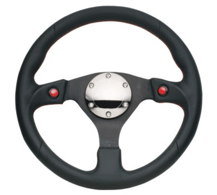 Reinforced Steering Wheel- 320mm Sport Steering Wheel w/ Dual T in the group Interior / Steering Wheels & Hubs / Sports steering wheels & Wooden steering wheels / Sport Steering Wheels at DDESIGN Scandinavia AB (NRG-RST-007R)