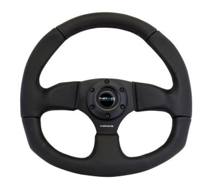 RACE STYLE - Leather Steering Wheel w/ BLACK stitch in the group Interior / Steering Wheels & Hubs / Sports steering wheels & Wooden steering wheels / Sport Steering Wheels at DDESIGN Scandinavia AB (NRG-RST-009R)