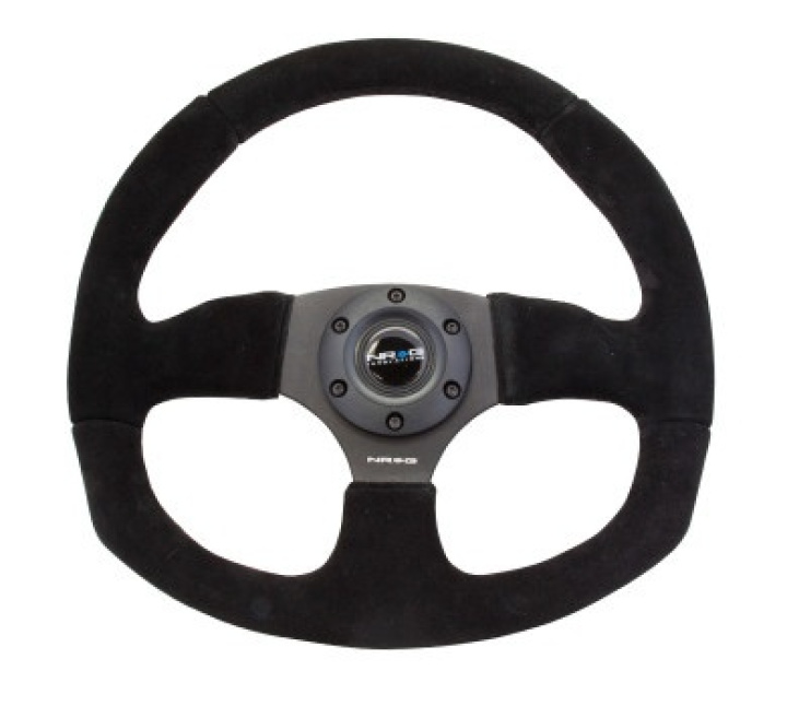 RACE STYLE - Suede Leather Steering Wheel w/ BLACK stitch in the group Interior / Steering Wheels & Hubs / Sports steering wheels & Wooden steering wheels / Sport Steering Wheels at DDESIGN Scandinavia AB (NRG-RST-009S)