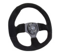 RACE STYLE - Suede Leather Steering Wheel w/ BLACK stitch