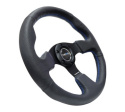 RACE STYLE - Leather  Steering Wheel  320mm w/ BLUE stitch