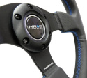 RACE STYLE - Leather  Steering Wheel  320mm w/ BLUE stitch
