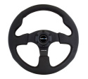 RACE STYLE - Leather  Steering Wheel  320mm w/ BLACK stitch