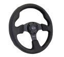 RACE STYLE - Leather  Steering Wheel  320mm w/ BLACK stitch
