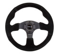 RACE STYLE - Suede Steering Wheel 320mm w/ BLACK stitch