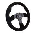 RACE STYLE - Suede Steering Wheel 320mm w/ BLACK stitch