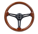 Classic Wood Grain Wheel 350mm 3 spoke center in matte black NRG