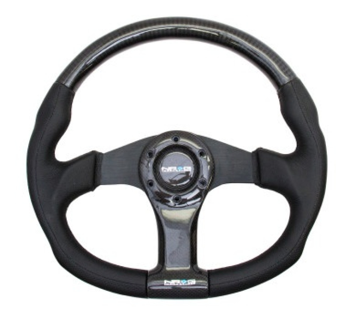 CARBON FIBER STEERING WHEEL 350mm BLACK OVAL SHAPE in the group Interior / Steering Wheels & Hubs / Sports steering wheels & Wooden steering wheels / Sport Steering Wheels at DDESIGN Scandinavia AB (NRG-ST-013CFBK)